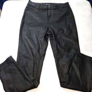 Versona Women’s Modern Jeans Size 10 Black Sheen High Rise Back Pockets